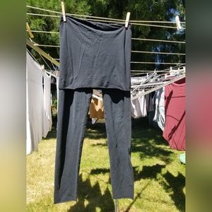 Om Girl Organic Black Skirted Leggings